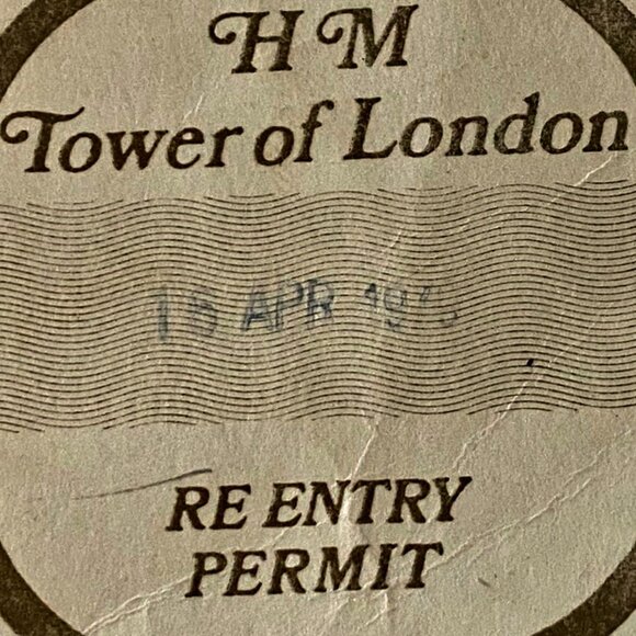 VTG 1979 London Underground Tube Diagram Map+ HM Tower London Re Entry Permit - Picture 7 of 8